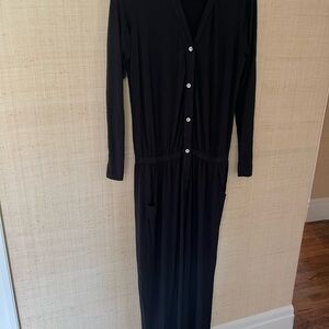 Eberjey Black Long Sleeve Maxi Dress